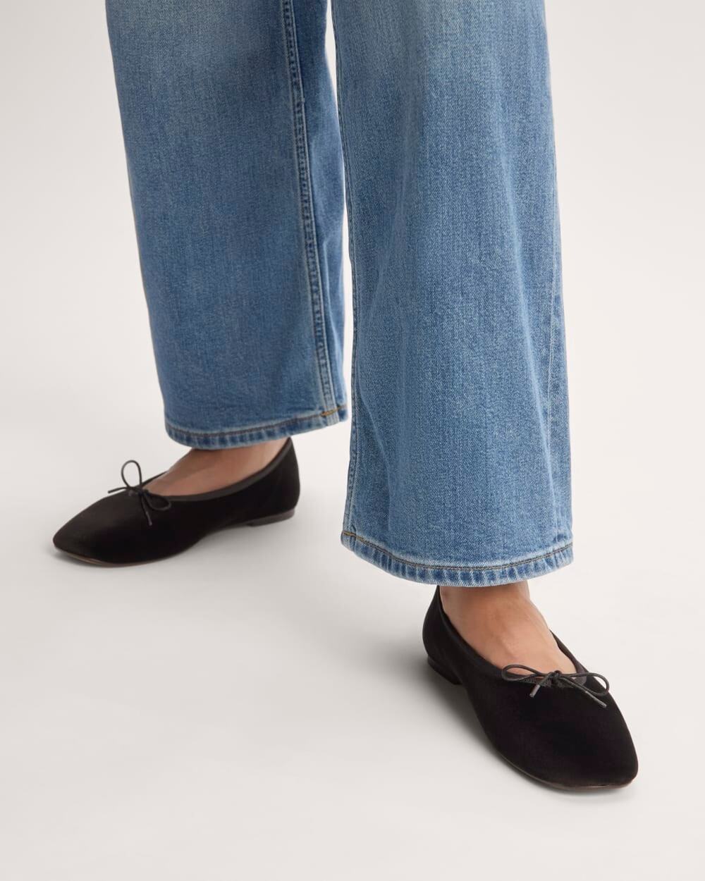 Everlane The Day Ballet Flat in Black Velvet Size 9.5